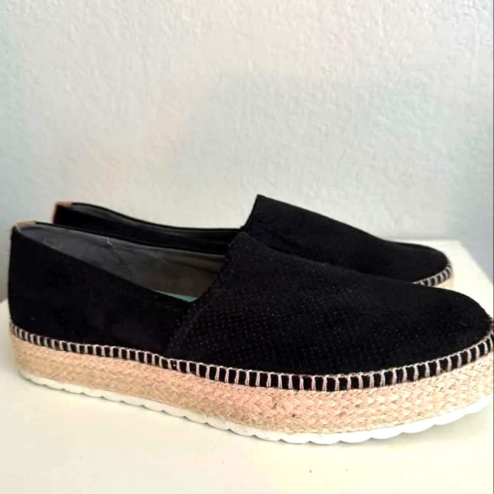 Dr Scholl's Women's Espadrille Black Slip On Loafers